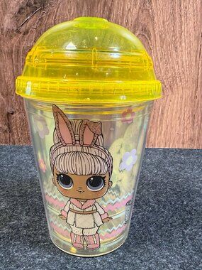 LOL Surprise Easter Tumbler Cup Yellow Dome Lid Bunny Spring Cup